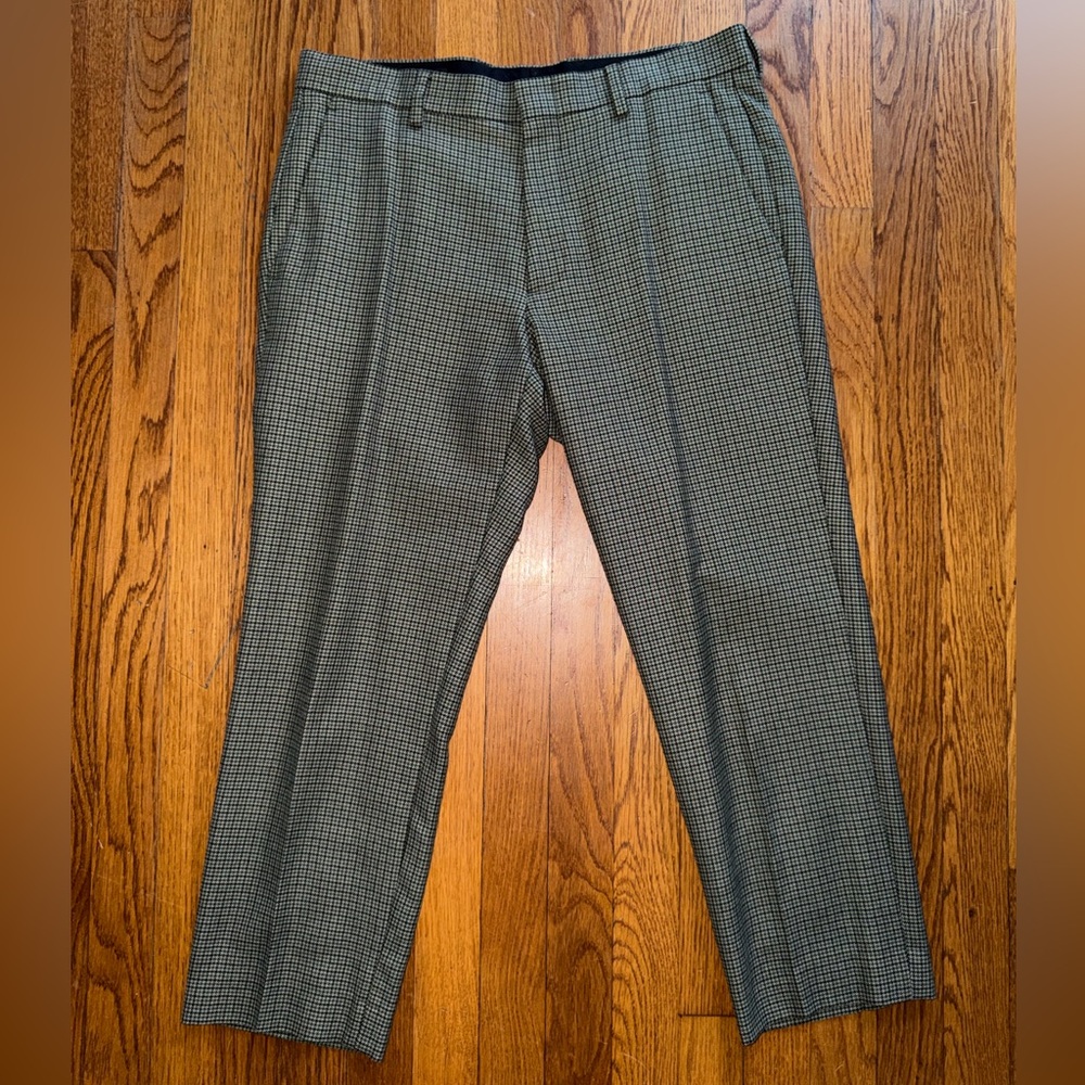 J. Crew Men's Ludlow Dress Pants Wool/Cotton Houndstooth Slim Fit